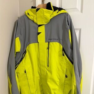 Obermeyer Neon Yellow and Gray Ski Jacket